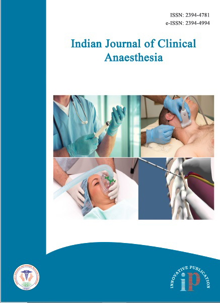 Indian Journal of Clinical Anaesthesia