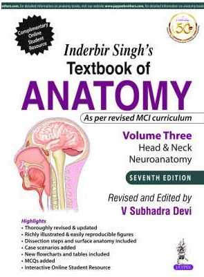 Inderbir Singh’s Textbook Of Anatomy 7th/2019 (Vol. 3)