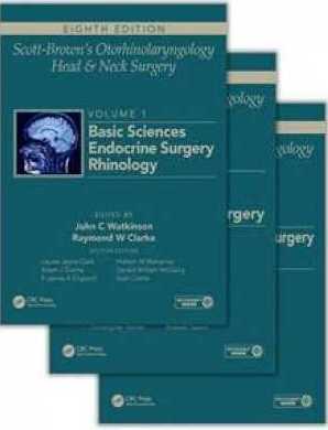 Scott Browns Otorhinolaryngology Head And Neck Surgery (3 Vols. Set)